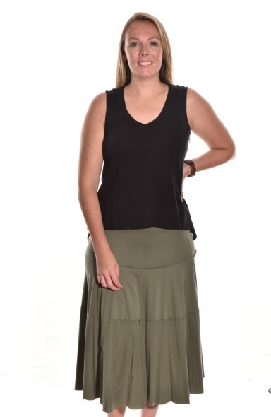 Necessitees. Long Tiered Skirt.