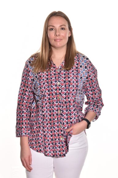 Habitat. Boyfriend Tunic in Ikat Mix.