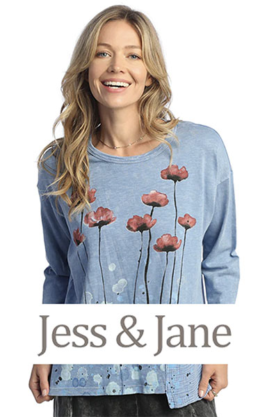 Light blue long-sleeve to with large floral design