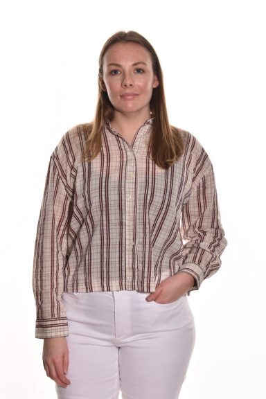 Lea. One Size Boxy Button Top.