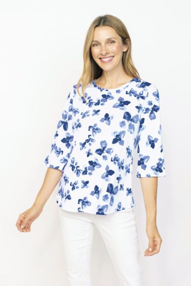 Habitat. Posey Passion Elbow Sleeve Tee.