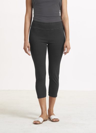 Habitat. Stonewash Cotton Knits Crop Pant. #31565.