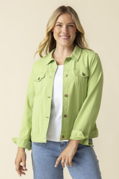 Habitat. Stonewash Cotton Knits Jean Jacket. #31520.