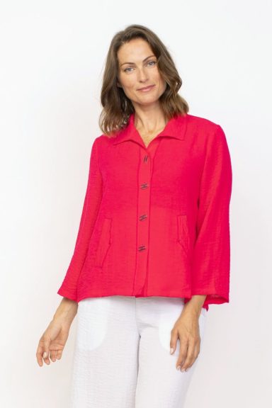 Habitat. Solid Pleat Back Jacket In Express Travel. #30649.