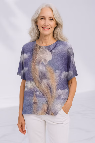 Vanite Courure. Print Top. #683691.