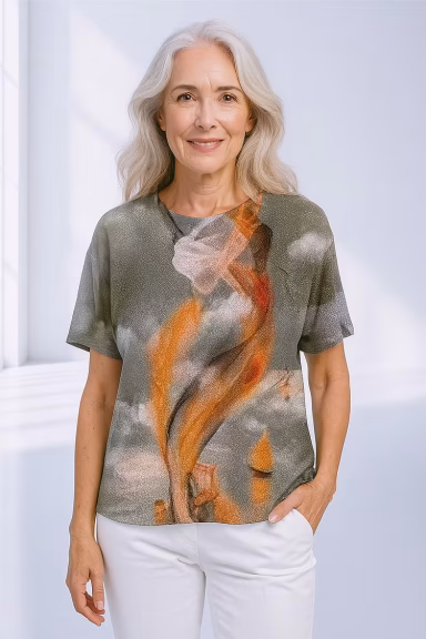 Vanite Couture. Print Top. #683691.