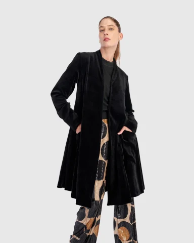 Alembika. Cotton Velvet Everyday Cardi Jacket. #AJ941B.