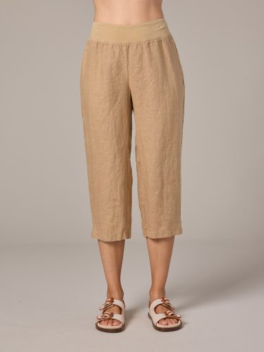 Cut Loose. Capri Pant In Linen. #4402914. (Special Order).