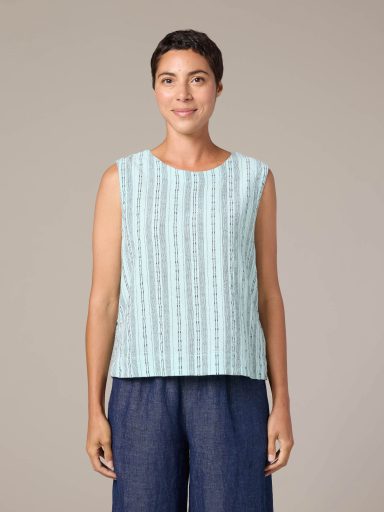 Cut Loose. Shell With Wide Facing In Pinstripe. #5145331. (Special Order).