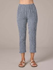 Cut Loose Tapered Crop Pant In Crinkle Check 6122734 Special Order