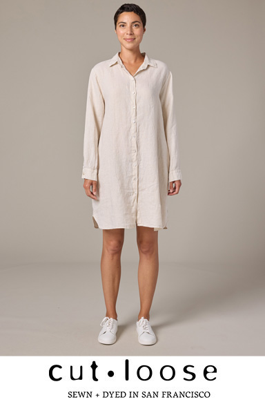 Cut Loose outfit, oversize button up t-shirt dress (special order)