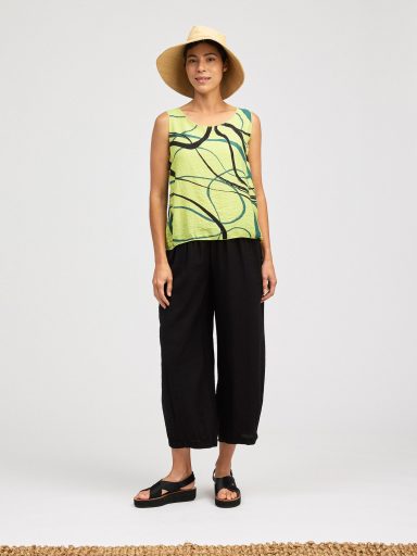 Cut Loose. Cropped Pant With Darts In Rayon Parachute. #6212088. (Special Order).