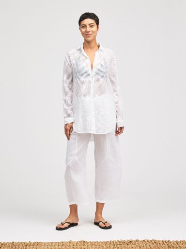 Cut Loose. Aline Shirt Check Burnout In Rayon Parachute. #6456805. (Special Order).