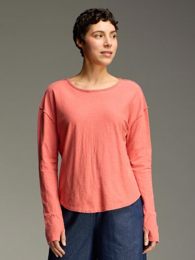 Cut Loose. Thumbhole Top In Linen Cotton Jersey. #5016372. (Special Order).