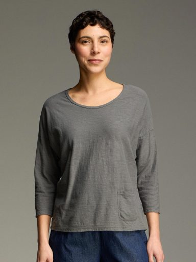 Cut Loose. Boxy Pocket Tee In Linen Cotton Jersey. #5017954. (Special Order).