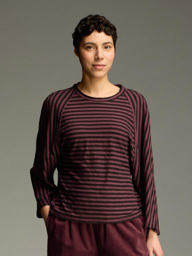 Cut Loose. Slouchy Raglan Tee In Black Stripe. #5756411. (Special Order).