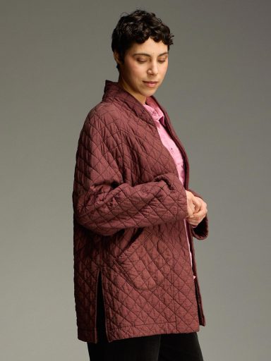 Cut Loose. Side Slit Coat In Quilted Parachute. #6598775. (Special Order).