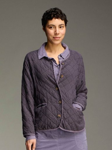 Cut Loose. Easy Jacket In Black Crinkle Check Quilt. #6618995. (Special Order).