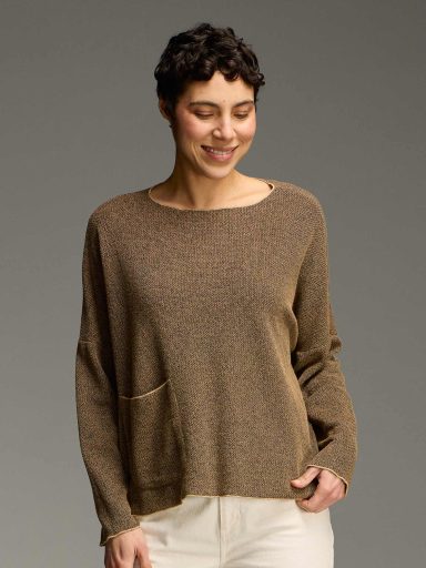 Cut Loose. One Size Pocket Pullover In Marled Sweater Knit. #6707625. (Special Order).